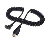 KAHDGSS Câble vidéo spiralé 4K 60 Hz HDTV mâle vers mâle pour téléviseurs, moniteurs et projecteurs, cordon spiralé à ressort