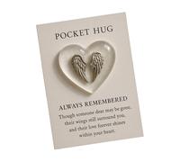 KAHDGSS Carte De Cartes-cadeaux Jetons Câlin Poche Avec Des Souvenirs En Pierre En Forme Coeur Relation D'échange Pour La Poche Coeur Famille Collègue Avec Salutation