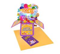 KAHDGSS Carte De Vœux De Table Avec Fonction LED Décoration D'anniversaire Et D'anniversaire Fabriquée À La Main Carte D'anniversaire Avec Son Et Lumière