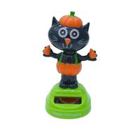 KAHDGSS Citrouilles Secouant La Tête Dansante Poupée Halloween Alimenté Jouet Voiture Ornement Bureau Décoration pour La Maison Halloween Solar Powered Toy