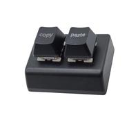 KAHDGSS Clavier de jeu mécanique à 2 touches avec éclairage couleur et commutateurs remplaçables à chaud Petit clavier de jeu