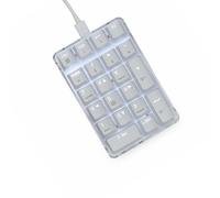 KAHDGSS Clavier mécanique USB 21 touches avec fonction numérique indépendante et boîtier transparent pour claviers portables d'ordinateur