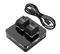 KAHDGSS Clavier mécanique USB léger à 2 touches avec couleur pour jeu de rythme et productivité