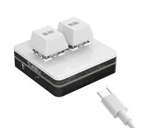 KAHDGSS Clavier mécanique USB léger à 2 touches avec couleur pour jeu de rythme et productivité