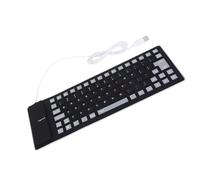 KAHDGSS Claviers flexibles en silicone 85 touches, fils USB, clavier enroulable pliable pour ordinateur portable et PC, résistant à la poussière et