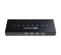 KAHDGSS Commutateur manuel 8 ports USB 2.0 KVM 8 entrées 4 sorties PC partage périphériques USB pour claviers d'imprimante