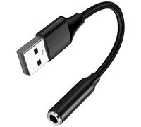 KAHDGSS Convertisseur Auditif De Câble Auditif USB2.0 À 3 5 Mm avec Interfaces Renforcées pour Une Connexion Transparente De L'appareil Adaptateur USB Casque