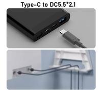 KAHDGSS Cordon d'alimentation DC5521 Mâle De Type C Solution Universelle pour Appareil Construction Flexible en PVC Conception Portable pour Câble d'alimentation Professionnel Type C