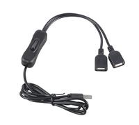 KAHDGSS Cordon De À Double Sortie USB avec Commutateur pour Utilisation Bureau Domicile Longueurs Flexibles Alimentation Vitesse Rapide Rallonge USB pour Lumières LED