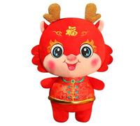 KAHDGSS Court Peluche Dragon Jouet Festif en Dragon Cassette Poupée Décoration De Chambre 2024 Festival Printemps en