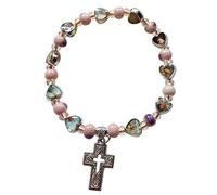 KAHDGSS Cross Bracelets Élastiques En Perles Hommes Femmes Jewelry Gift Pendent Bracelets For Women