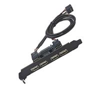 KAHDGSS D'extension USB en Métal Anti-interférences pour Ordinateurs De Bureau en-tête Interne 9 Broches Port Externe Boîtier PC Accessoire De Panneau Arrière