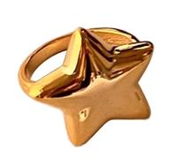 KAHDGSS Élégante bague de fiançailles papillon / étoile pour couple - Ouverture unique - Tendance - Pour un usage quotidien, un rendez-vous galant, une fête, un couple, Gold, Comme décrit, Comme