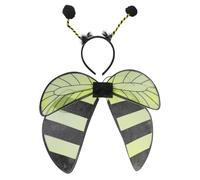 KAHDGSS Ensemble d'accessoires de costume d'abeilles avec serre-tête et ailes de papillon pour fête d'Halloween avec bandeau pour enfants