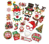 KAHDGSS Ensemble De Cadres Photo Fête Noël Portable Assemblage Facile Accent Décoratif pour Les Rassemblements Festivals en Intérieur Et en Extérieur Cadres Photo Noël Portables