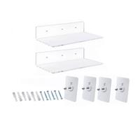 KAHDGSS Étagère flottante en acrylique transparent pour l'organisation de la maison, étagère murale flottante, étagère murale flottante pour photos, plateau de jouets