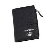 KAHDGSS Étui portefeuille essentiel pour passeports offrant une sécurité rapide à l'aéroport et un enregistrement facile à l'hôtel, Noir , Beauté de masse