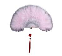 KAHDGSS Éventail à plumes vintage des années 1920 pour femme avec plumes en duvet pour mariage, danse, scène