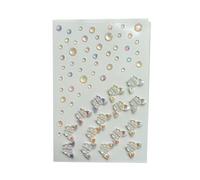 KAHDGSS Face Richestones Pearls Sparkling Jewelry Beauty Diamonds Unique Makeup Enthusias Gemone pour Les Rassemblements Sociaux Autocollants De Fête De Noël