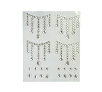 KAHDGSS Face Richestones Pearls Sparkling Jewelry Beauty Diamonds Unique Makeup Enthusias Gemone pour Les Rassemblements Sociaux Autocollants De Fête De Noël