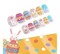 KAHDGSS Faux ongles autocollants à presser en forme de lapin pour enfants - Motif lapin mignon