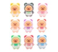 KAHDGSS Figurines Miniatures Capybaras en Peluche Paquet De 9 Décoration De Bureau Douce Et Sûre Créatif pour Fête D Jouet Animal en Résine