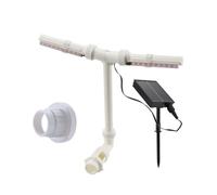 KAHDGSS Fontaines à double buse à énergie solaire pour décoration extérieure, fonctionnement silencieux pour piscines et jardin, fontaines solaires de jardin avec double buses