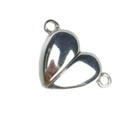 KAHDGSS Forme De Coeur en Acier Inoxydable Bijoux Bijoux Fixation Sécurisée pour Les Chaînes Collier Création Et Réparation des Bracelets Magnétiques Connecteurs