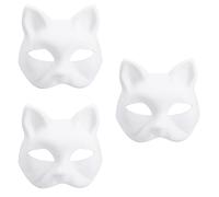 KAHDGSS Foxes For Women Masquerade Japanese Anime Cosplay Peint À La Main À Moitié Face Halloween Half Face Paint Masquerade Pour Halloween