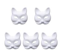 KAHDGSS Foxes For Women Masquerade Japanese Anime Cosplay Peint À La Main À Moitié Face Halloween Half Face Paint Masquerade Pour Halloween