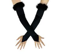 KAHDGSS Gants sans doigts de fête des années 1920 pour femmes, manches de bras longues pour diverses occasions, habillage de thé, gants sans doigts