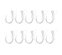 KAHDGSS Hameçons de fixation de crevettes vivantes en métal avec ardillon pour pêche en eau douce et en eau salée Appât lumineux pour pêche au poisson-chat fixe
