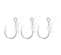 KAHDGSS Hameçons de fixation de crevettes vivantes en métal avec ardillon pour pêche en eau douce et en eau salée Appât lumineux pour pêche au poisson-chat fixe