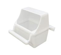 KAHDGSS Hanging Bird Feeders for Cage Large Capacity Plastic Food Container with Perch for Finch Cockatiel Conure Parakeet Plastic Bird Feeder for Cage