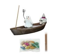 KAHDGSS Haunted Ship Resin Statue Scented Decoration Handmade Art Piece for Living Room Bedroom Miniature Ghosty Ship