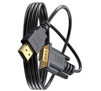 KAHDGSS HDMIS to VGA Cable HDMIS to VGA Adaptateur Gold Plate Connecteurs Cordon pour Ordinateur Moniteurs Projecteurs PLIGS HDTV Et Play Gold Plate Câble