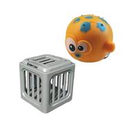 KAHDGSS Jouet de Bain interactif de la Marine avec Cage de plongée pour de 3 Ans et, poupées de Bain en Plastique Vibrant