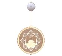 KAHDGSS Lampe De Fenêtre La Fenêtre Ramadans en Acrylique A Fonctionné Lumière Suspendue pour Les Musulmans du Festival Décoration À Maison Fournit des Ramadans en Acrylique