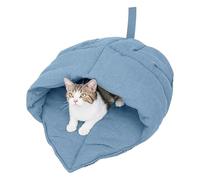 KAHDGSS Lit Grotte pour Chats en Forme De Feuilles Lavable Machine Nid Repos Doux Couchage Intérieur Et Petit Abri Animaux Compagnie Grotte Forme Feuilles
