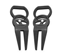 KAHDGSS Lot de 2 marqueurs de balle en alliage de zinc pour divot, golf, fourche verte, rainures, nettoyants, pitches, fourches, accessoires de fourche en alliage de zinc, marqueur de balle, divot
