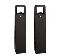 KAHDGSS Lot de 2 pochettes à vin en cuir sophistiquées pour bouteilles de vin, pochettes de rangement portables pour pique-nique et fête, porte-champagne, Noir