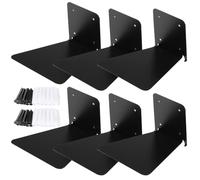 KAHDGSS Lot de 3 étagères murales flottantes en métal robuste pour livres de cuisine