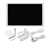 KAHDGSS Moniteur auxiliaire en alliage d'aluminium IPS de 20,3 cm, prises USB de type C, lecture multimédia, affichage de bureau, boîtier en aluminium léger