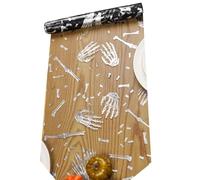 KAHDGSS Nappe à motif os chatoyant, housse en filet pour Halloween, infroissable pour table de salle à manger effrayante, centre de table, écharpe de table imprimée os chatoyante