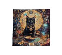 KAHDGSS Nappe carrée en Tissu de Tarot, Tapis de Jeu de société, Oracle Astrologique, Couverture de Carte, Tapis de Divination, Couverture de Divination