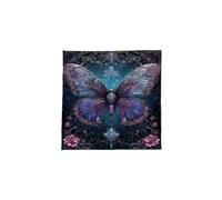 KAHDGSS Nappe de tarots, papillon, fleur, astrologie, autel, tissu de divinations, nappe de table, tapisserie, fournitures de sorcellerie, motif papillon, fleur, nappe de carte de tarots, nappe