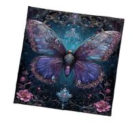 KAHDGSS Nappe de tarots, papillon, fleur, astrologie, autel, tissu de divinations, nappe de table, tapisserie, fournitures de sorcellerie, motif papillon, fleur, nappe de carte de tarots, nappe