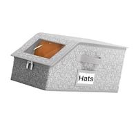 KAHDGSS Organisateur De Casquettes En Tissu Polyvalent Conteneur Chapeau Avec Couvercle À Charnière Pour Voyage Accessoires Rangement Placard À Domicile Conteneur Stockage Pliables
