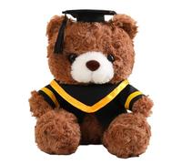 KAHDGSS Ours De Diplôme en Peluche 23 Cm avec Remplissage en Coton PP Doux Docteur Doux pour Le Confort Et La Célébration du Docteur