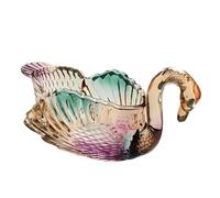 KAHDGSS Plat à bonbons en de verre, assiette, plateau à bijoux décoratif, récipients à biscuits, stockage des aliments, bol décoratif pour centres de table d ' oiseaux